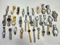 Full layout of all watches, showing variety of styles and finishes