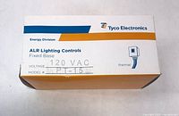 Box showing Tyco Electronics ALR Lighting Controls PT-15 120 VAC details