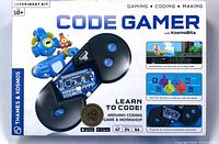 Front of sealed Code Gamer box showing controller and sensors