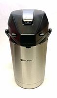 Front view of stainless Bunn airpot