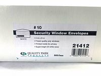 Box label showing model 21412 and specifications