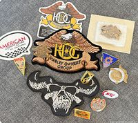 Overview of all patches, pins and stickers