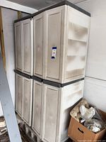 Full view of resin cabinet inside shed