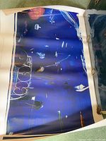 Rolled Brett Whiteley poster print showing blue balcony artwork
