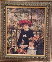 Full view of framed Renoir print