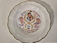 Front view of Duchess bone china commemorative plate celebrating Prince William’s 1982 birth