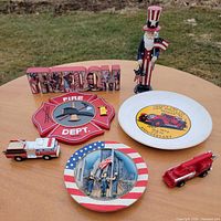 Overview of all seven items on tabletop