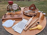 All items arranged on table for overview