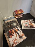 Overview of CDs and cassette stack