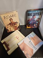 Front covers of the four DVD cases