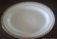 Full view of oval platter showing size and condition