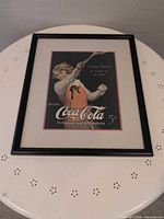 Front view showing full framed advertisement