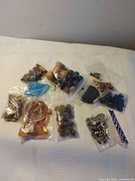 All bead bags laid out