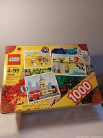 Front of LEGO Classic Creative Suitcase box marked 1000 pieces
