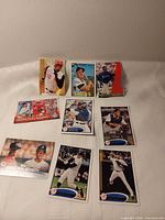 All nine cards laid out on cloth