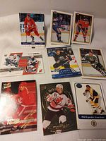 All nine cards laid out showing fronts