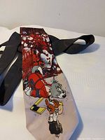 Full view of necktie showing Tom and Jerry graphics