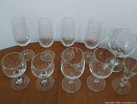 Group shot of all 10 stemware pieces