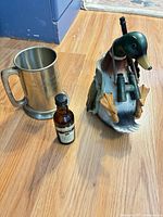 All three items grouped on floor, showing scale