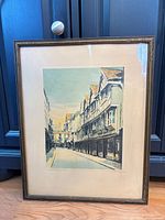 Full view of framed lithograph