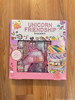 Front view of sealed Just My Style Unicorn Friendship Bracelets kit showing contents through window