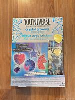 Front of sealed You'Niverse crystal growing jewelry kit box