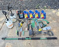 Full lot laid out on driveway showing all items