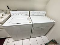 Washer and dryer side by side front view