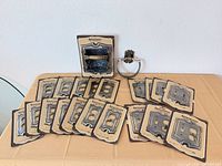 All packaged hardware pieces displayed on table