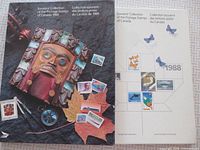 Front covers of 1988 and 1989 Canada Post stamp albums