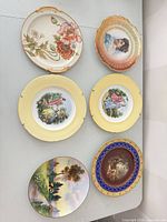Front view of all six plates