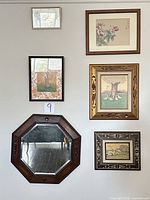 Front view of all six wall pieces grouped together