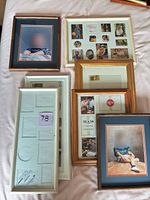 Group shot of six frames showing sizes, finishes and mats