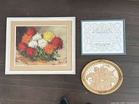 Group shot of all three framed pieces