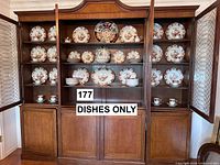 Full cabinet view showing majority of dish set