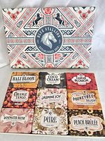 Front view of boxed Blue Stallion 9-bar soap set showing all variant wrappers