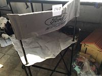 Ford Explorer branded gray folding chair front view