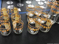 Group of small and medium Butterfly Gold glasses