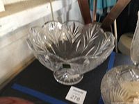 Overall view of Marquis Waterford footed crystal bowl