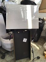 Full view of lamp with shade and cord