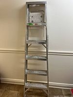 Front view of Reynolds aluminum 5-step ladder