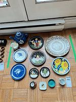 Entire lot layout on floor showing all twelve items