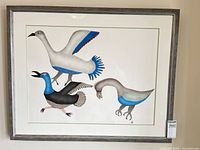 Overall view of framed print