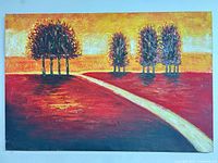 Front view of the oil painting showing full artwork and colors