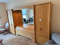 full view of bed wall unit assembled