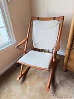 Full view of rocker angled by window