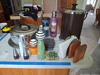 Overview of all items on countertop