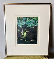 Full view of framed and matted print