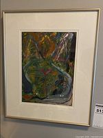 Front view showing full artwork, mat and frame