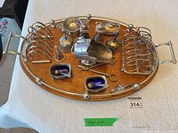 overview of entire lot arranged on tray